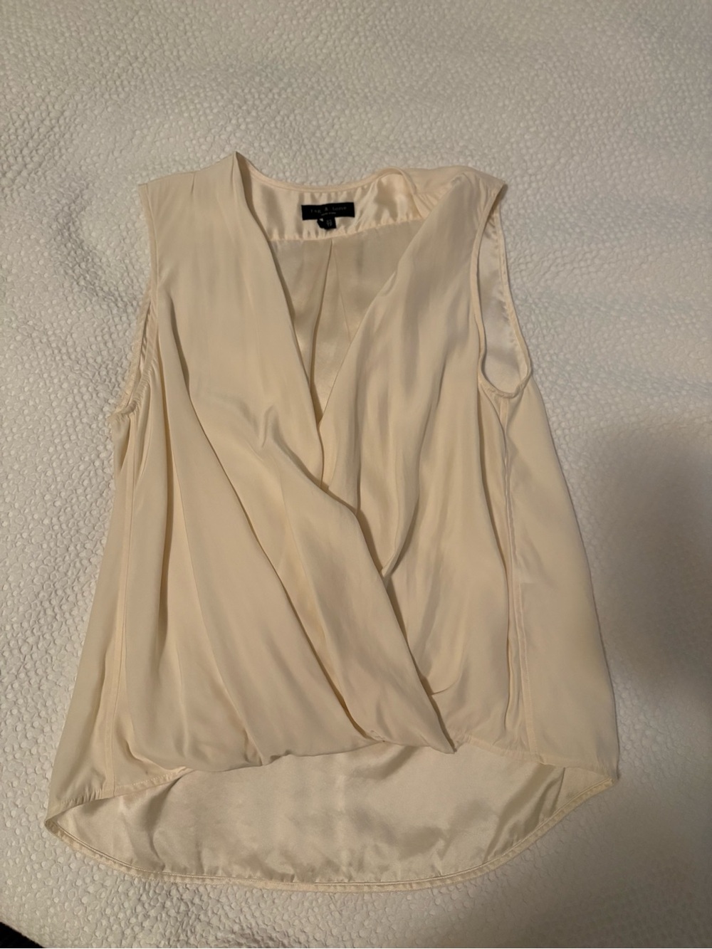 Rag & Bone Cream Silk Top XS